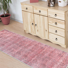Vintage Oriental Geometric Power-Loomed Indoor Area Rug