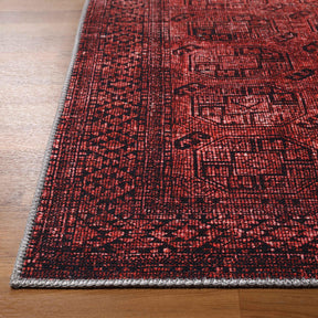 Vintage Oriental Geometric Power-Loomed Indoor Area Rug