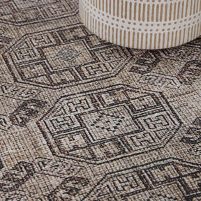 Vintage Oriental Geometric Power-Loomed Indoor Area Rug