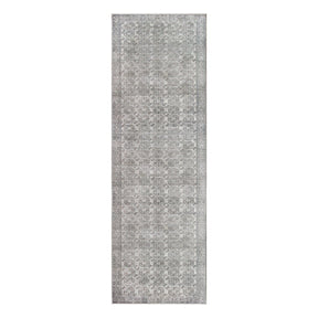 Vintage Oriental Geometric Power-Loomed Indoor Area Rug