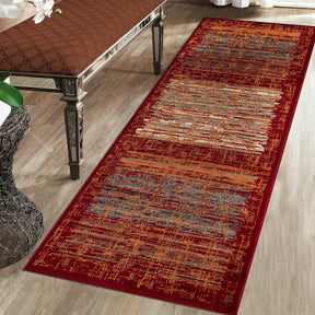 Vista Vintage Artistic Striped Lines Indoor Area Rug or Runner Rug