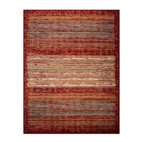 Vista Vintage Artistic Striped Lines Indoor Area Rug or Runner Rug