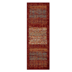 Vista Vintage Artistic Striped Lines Indoor Area Rug or Runner Rug
