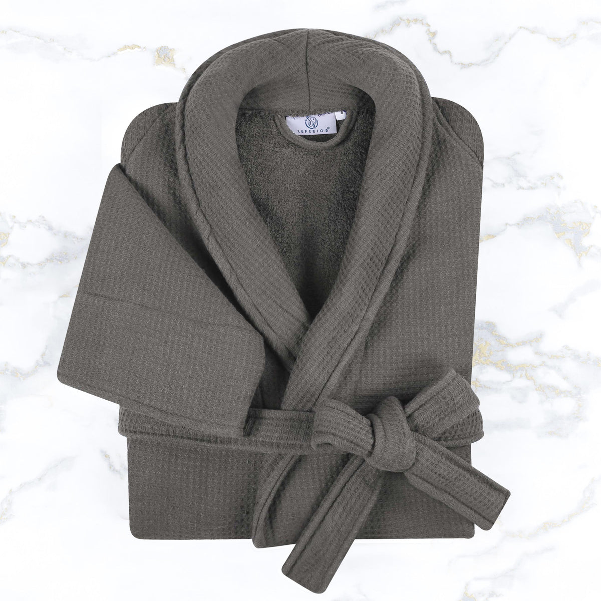 Waffle Weave Cotton Soft Lightweight Oversized Unisex Adult Bath Robe