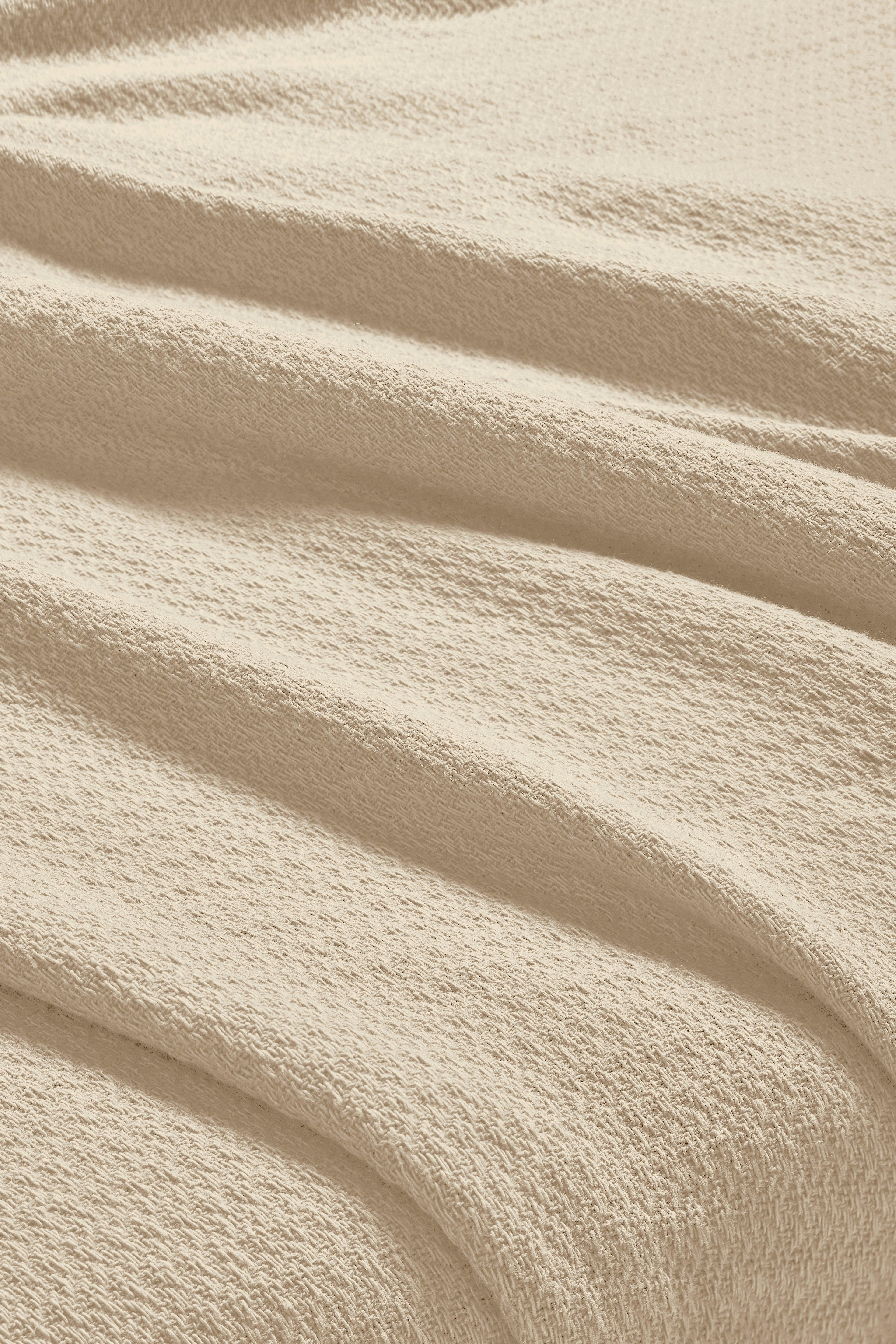 Waffle Weave Honeycomb Knit Soft Solid Textured Cotton Blanket
