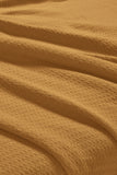 Waffle Weave Honeycomb Knit Soft Solid Textured Cotton Blanket