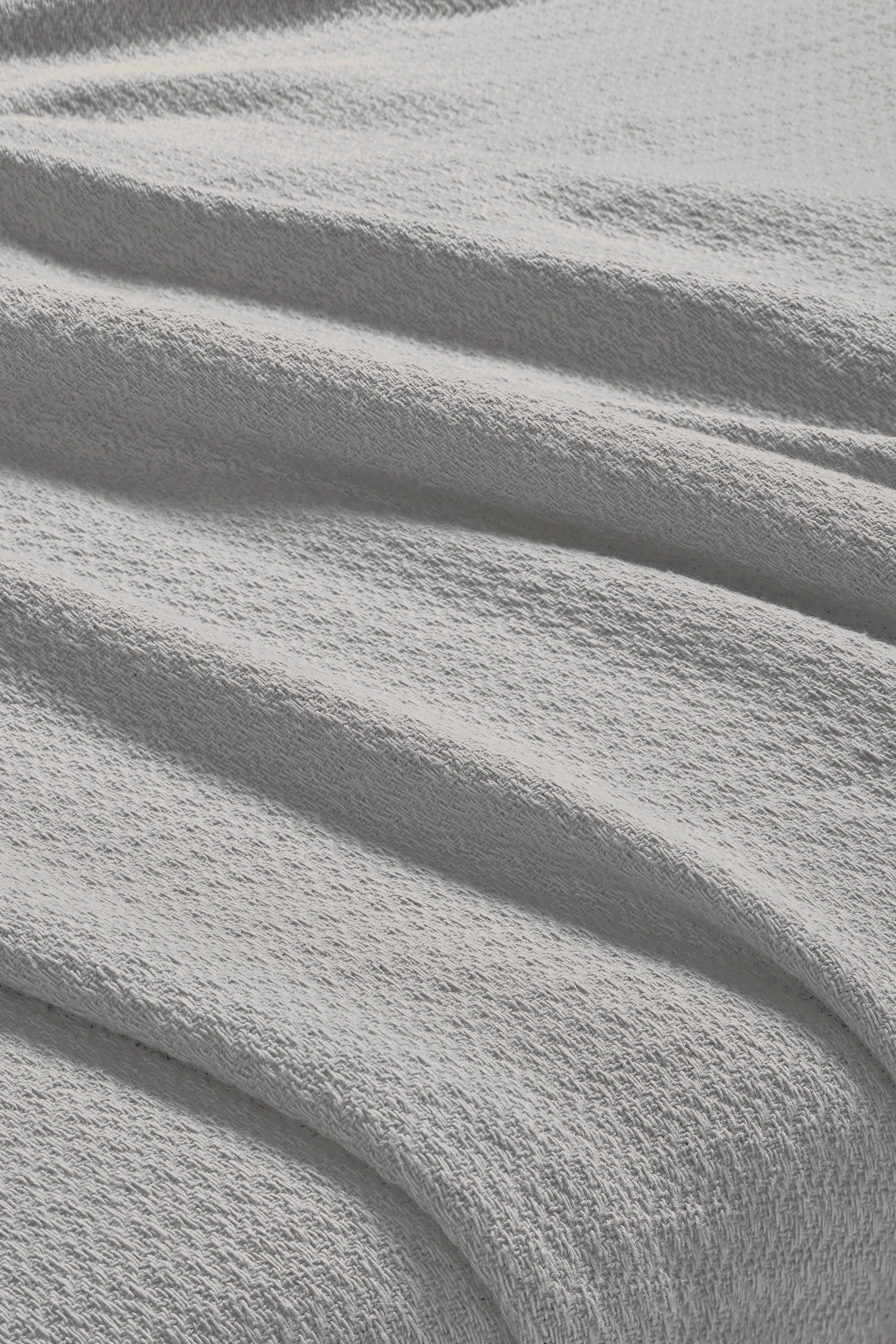 Waffle Weave Honeycomb Knit Soft Solid Textured Cotton Blanket