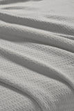 Waffle Weave Honeycomb Knit Soft Solid Textured Cotton Blanket