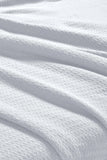 Waffle Weave Honeycomb Knit Soft Solid Textured Cotton Blanket