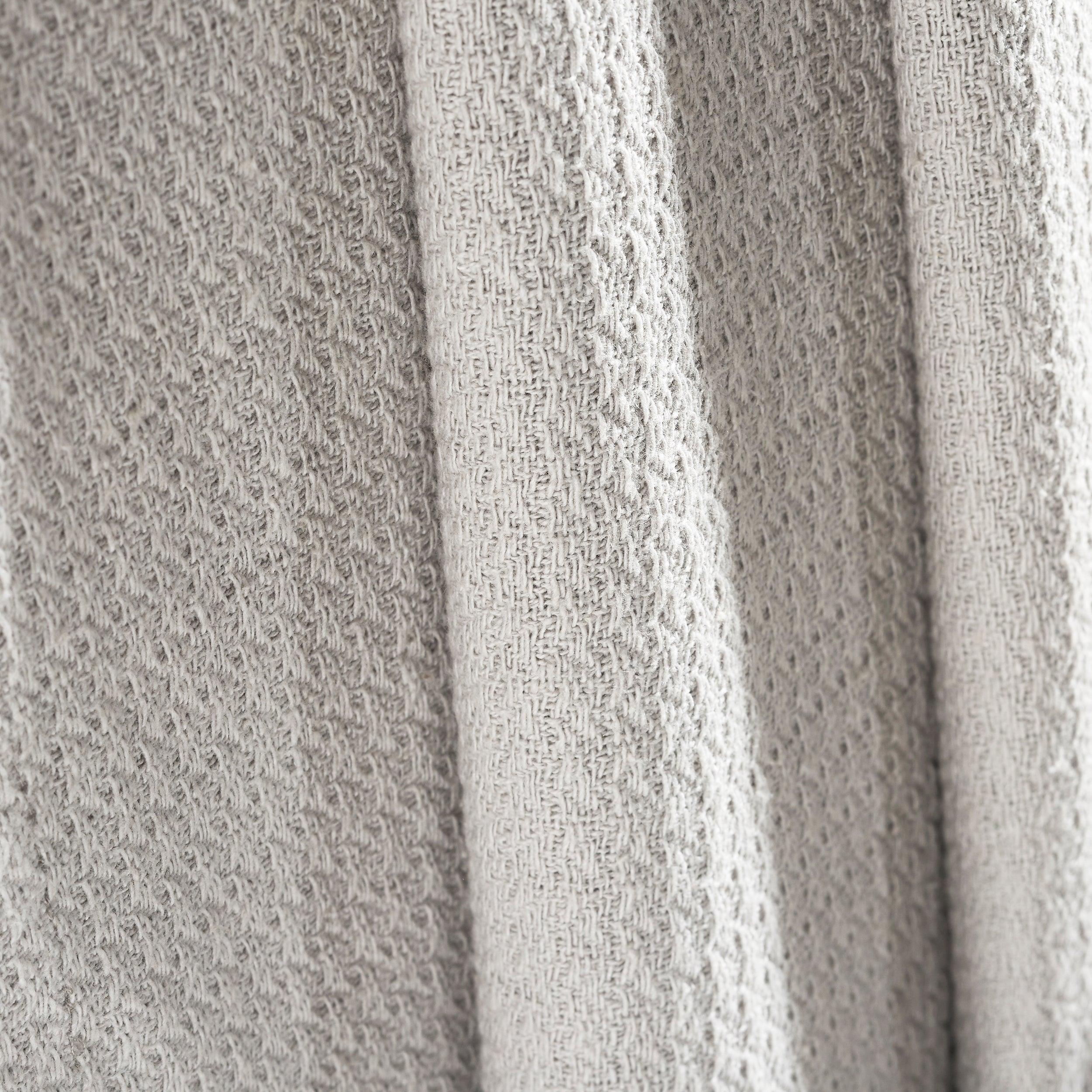 Waffle Weave Honeycomb Knit Soft Solid Textured Cotton Blanket