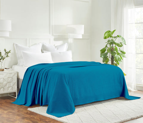 100% Cotton Waffle Blanket – Cooling Waffle Weave, Lightweight & Breathable