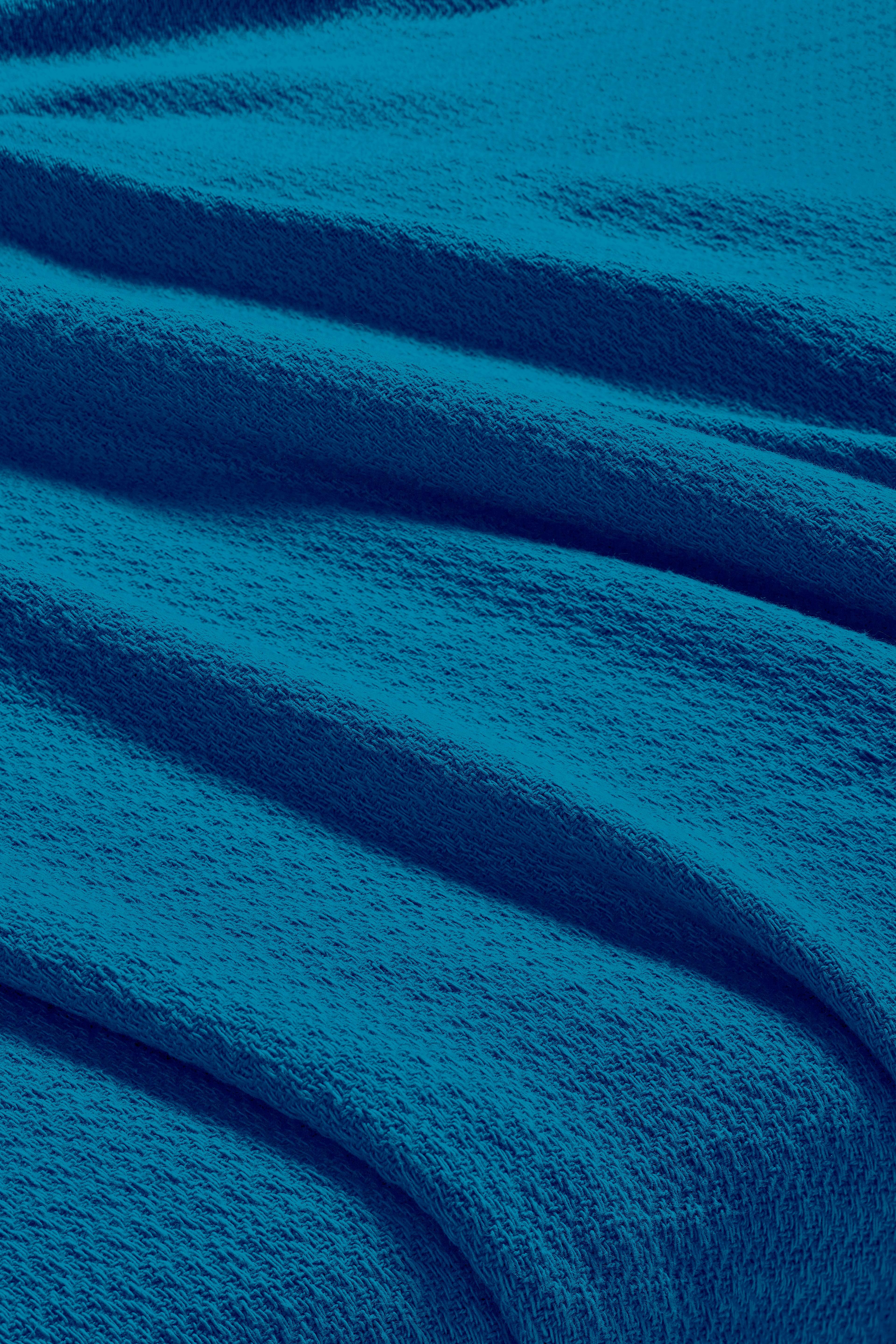 Waffle Weave Honeycomb Knit Soft Solid Textured Cotton Blanket
