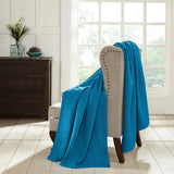 Waffle Weave Honeycomb Knit Soft Solid Textured Cotton Blanket
