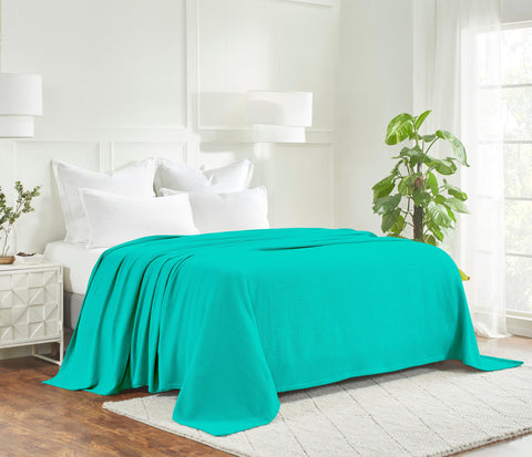 100% Cotton Waffle Blanket – Cooling Waffle Weave, Lightweight & Breathable