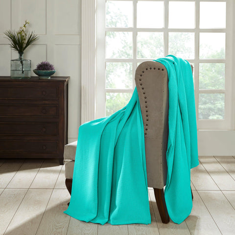 100% Cotton Waffle Blanket – Cooling Waffle Weave, Lightweight & Breathable