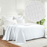 Waffle Weave Honeycomb Knit Soft Solid Textured Cotton Blanket