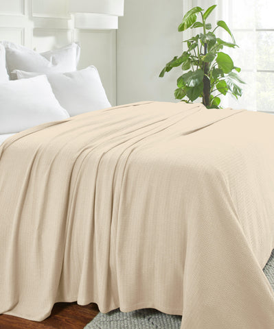 100% Cotton Waffle Blanket – Cooling Waffle Weave, Lightweight & Breathable