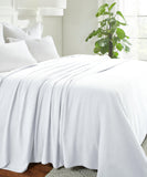 Waffle Weave Honeycomb Knit Soft Solid Textured Cotton Blanket