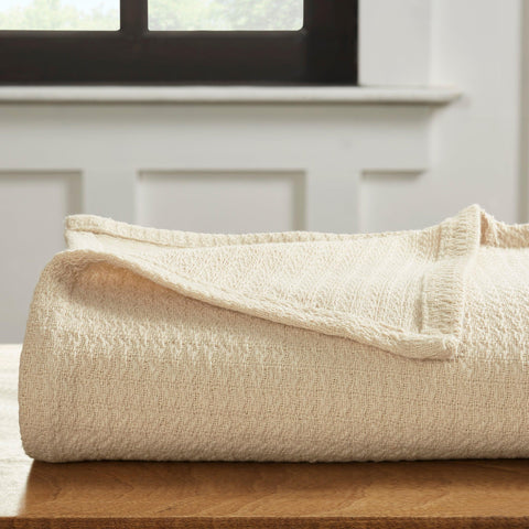 100% Cotton Waffle Blanket – Cooling Waffle Weave, Lightweight & Breathable