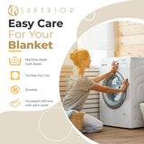 100% Cotton Waffle Blanket – Cooling Waffle Weave, Lightweight & Breathable