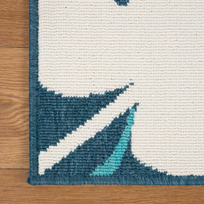 Waikiki Oversized Tropical Leaves Coastal Area Rug Indoor Outdoor Rugs