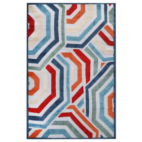 Waimea Geometric Coastal Rugs Indoor Outdoor Area Rug