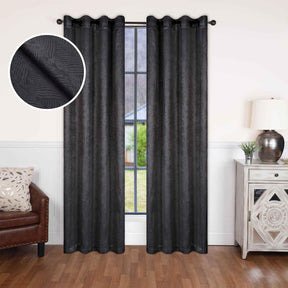 Waverly Geometric Washable Room Darkening Blackout Curtains, Set of 2