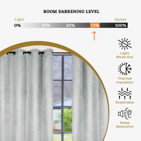 Waverly Geometric Washable Room Darkening Blackout Curtains, Set of 2