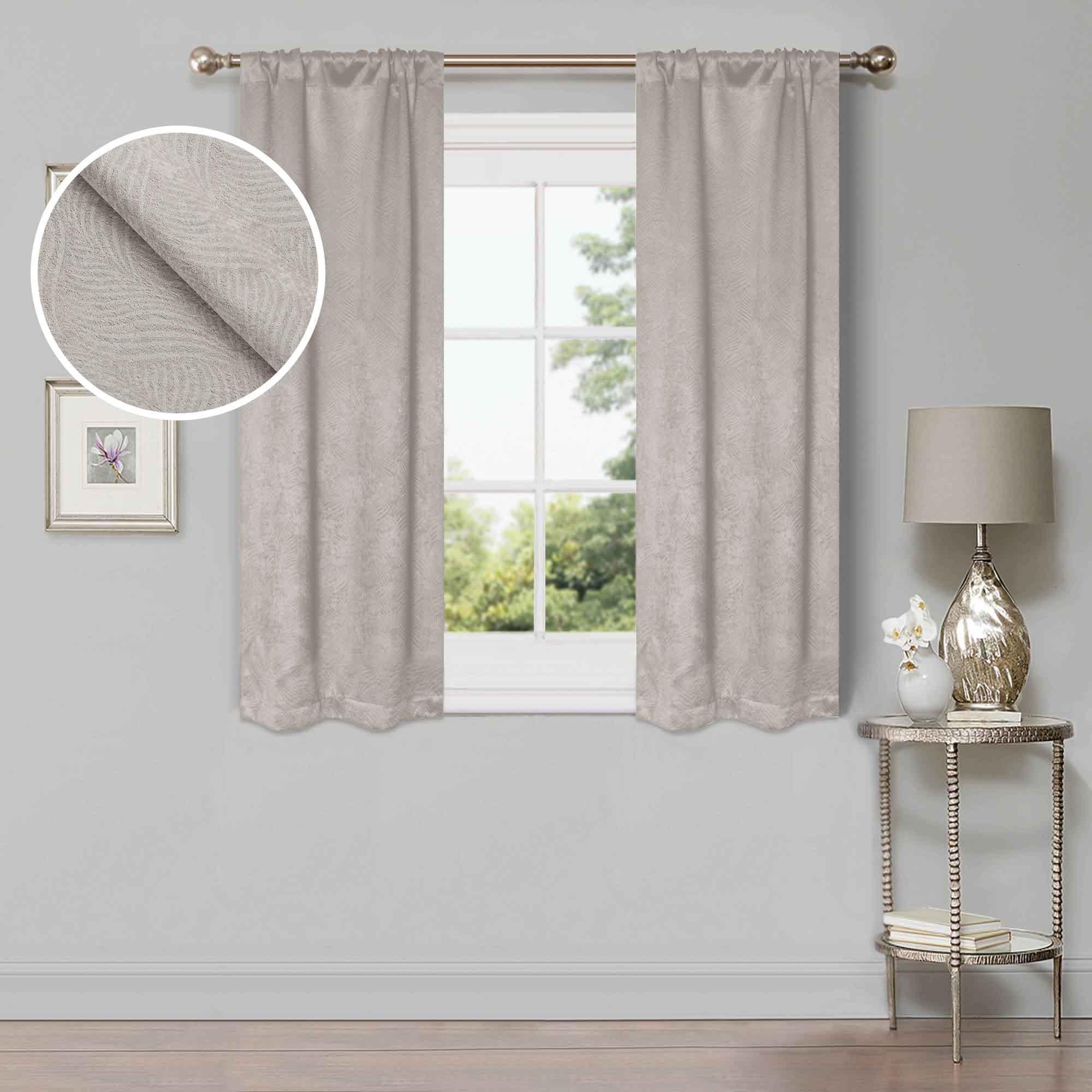 Waverly Geometric Washable Room Darkening Blackout Curtains, Set of 2