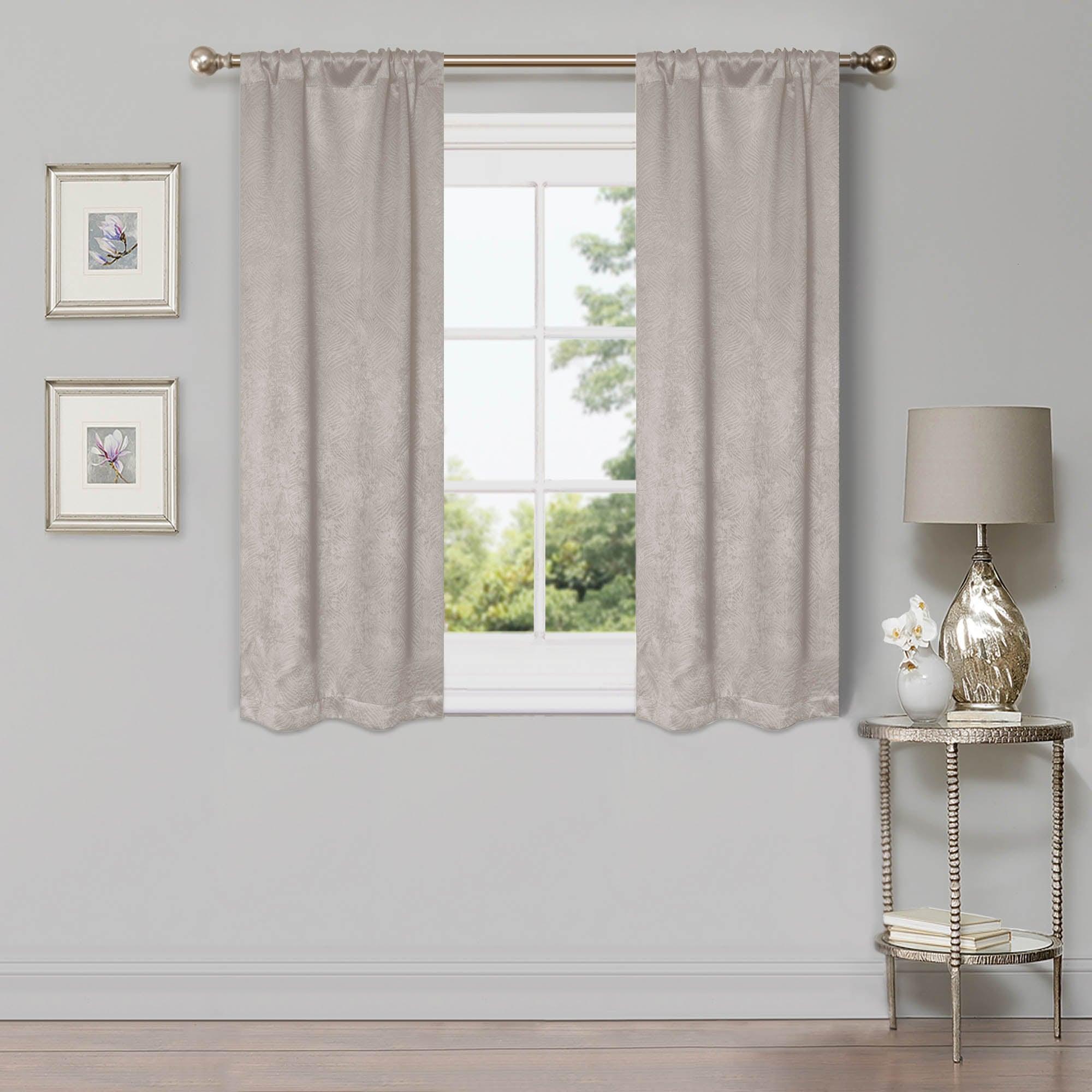 Waverly Geometric Washable Room Darkening Blackout Curtains, Set of 2