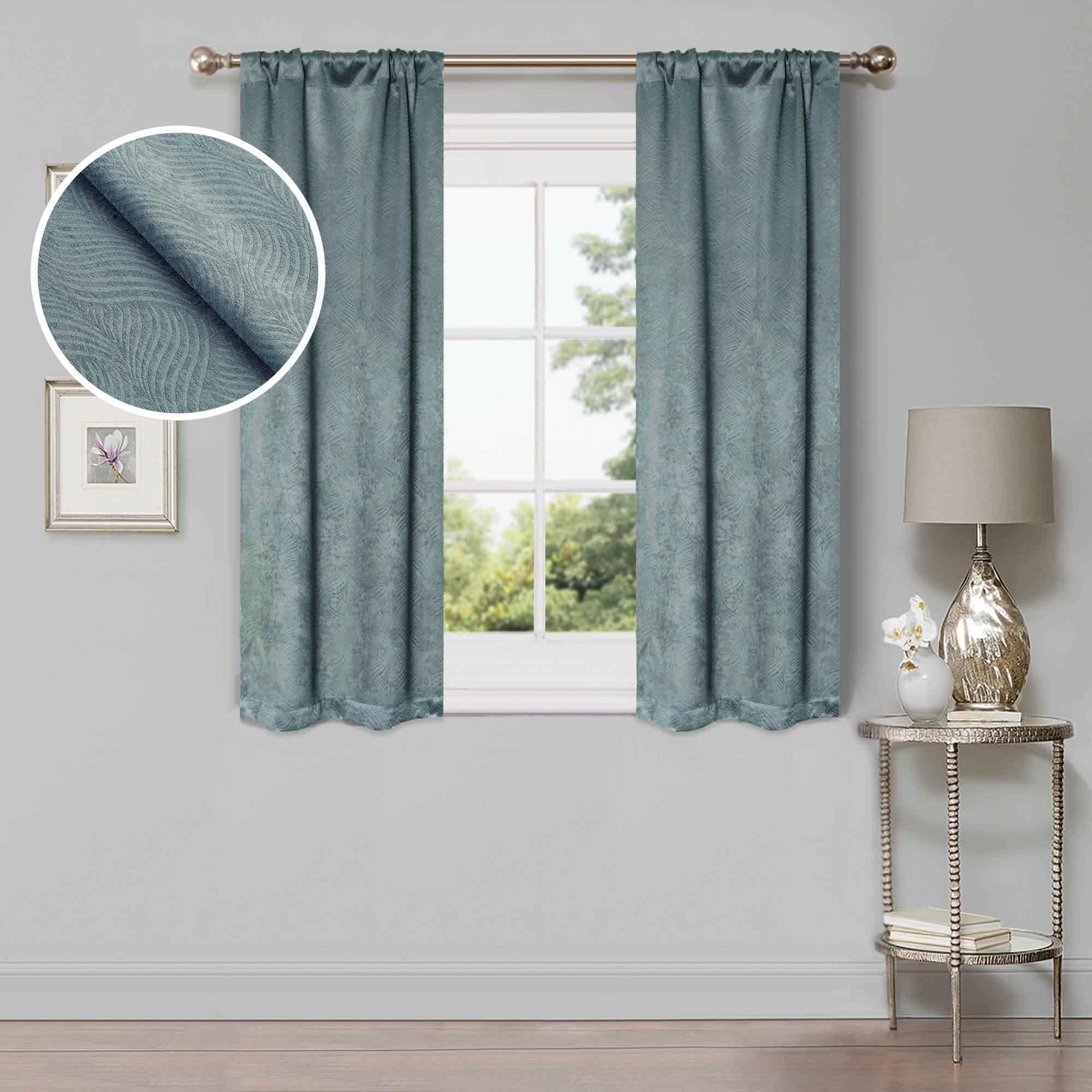 Waverly Geometric Washable Room Darkening Blackout Curtains, Set of 2