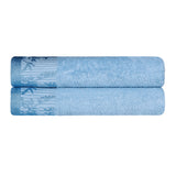Wisteria Cotton Floral Jacquard Border Bath Towels, Set of 2