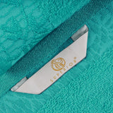 Cotton Floral Jacquard Border Bath Towel Set of 4 - Wisteria