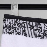 Cotton Floral Jacquard Border Bath Towel Set of 4 - Wisteria