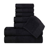Wisteria Cotton Medium Weight Floral Jacquard Border 8 Piece Towel Set
