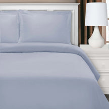Wrinkle Resistant Cotton Blend Solid Duvet Cover Set