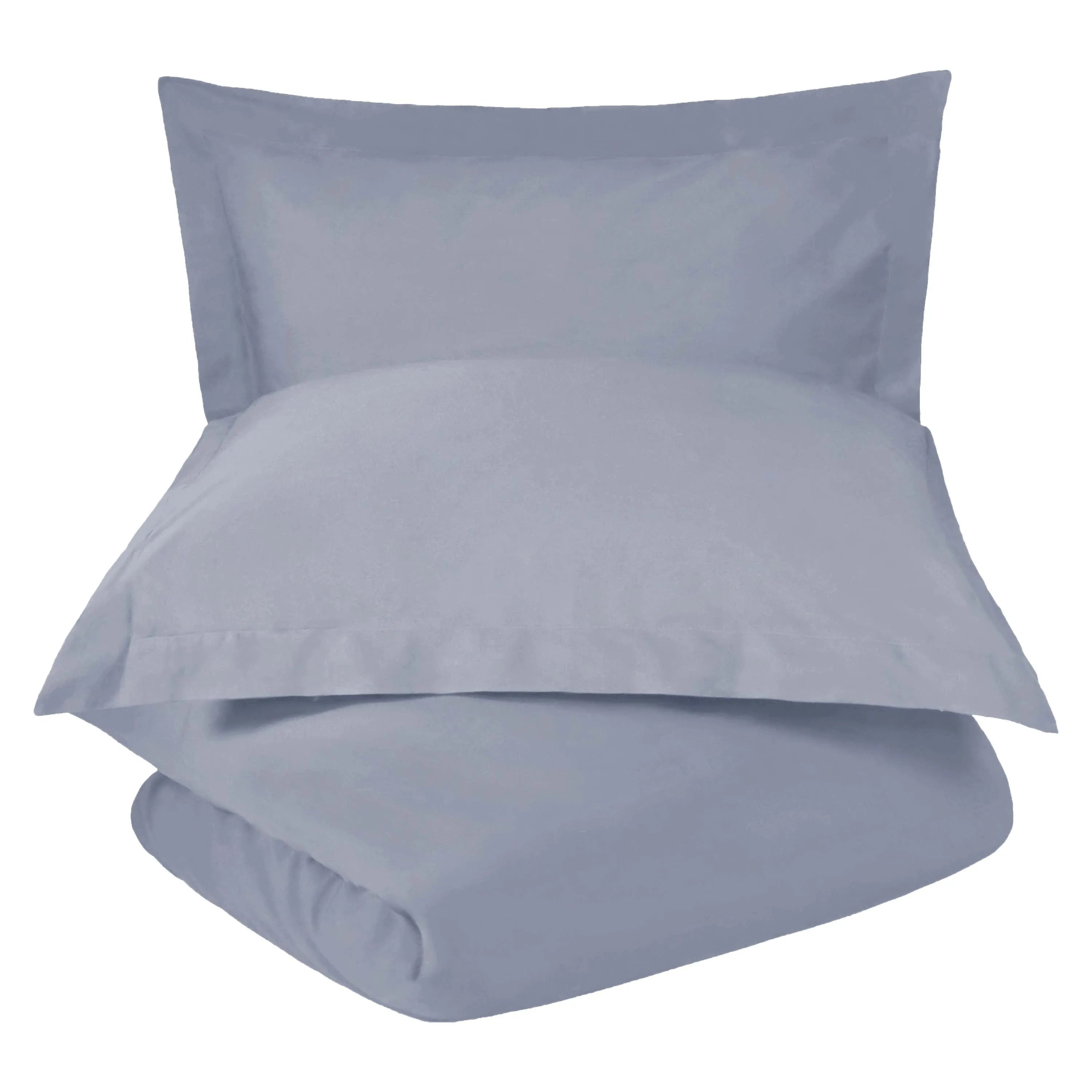 Wrinkle Resistant Cotton Blend Solid Duvet Cover Set