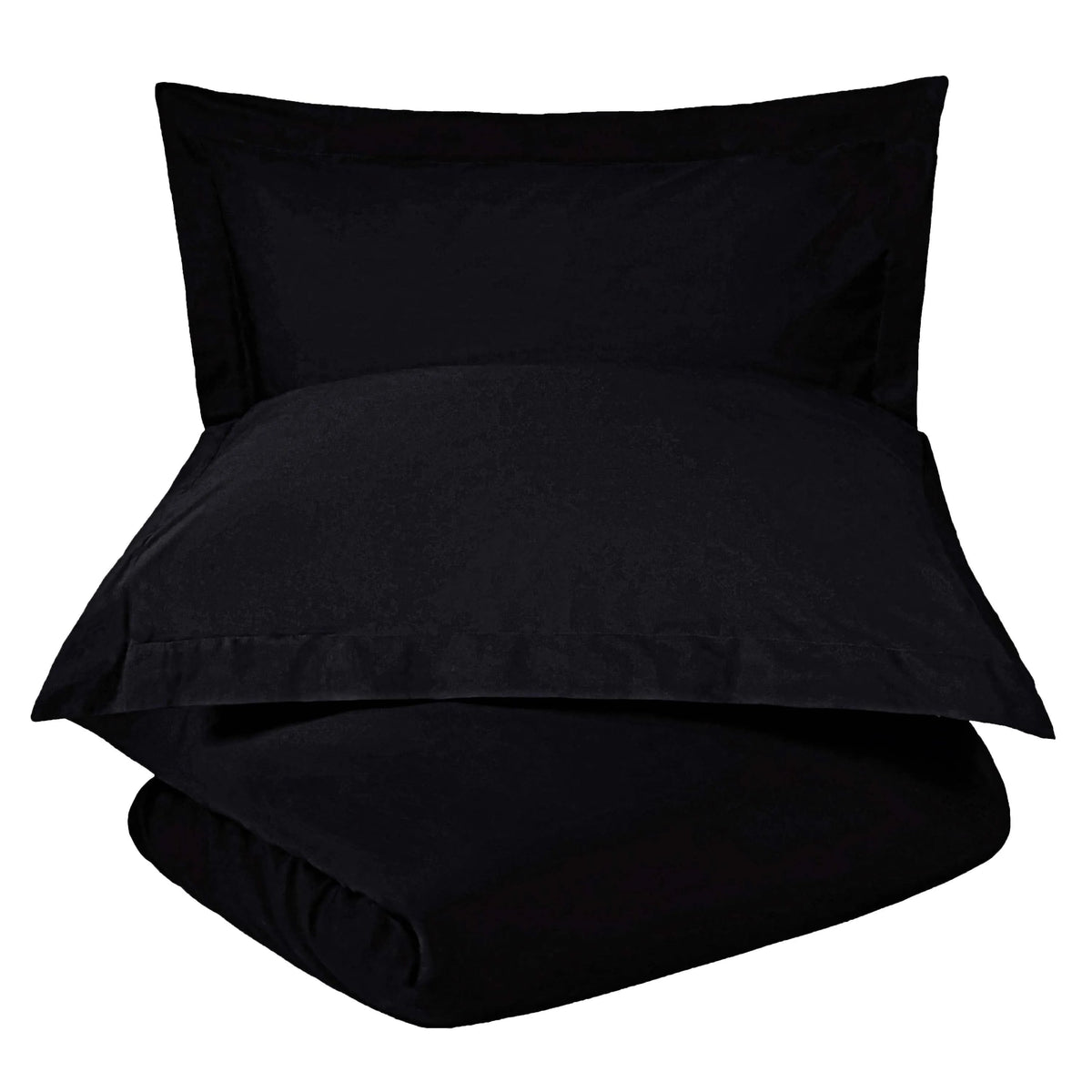 Wrinkle Resistant Cotton Blend Solid Duvet Cover Set