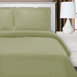 Wrinkle Resistant Cotton Blend Solid Duvet Cover Set