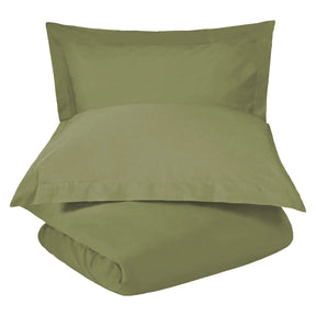 Wrinkle Resistant Cotton Blend Solid Duvet Cover Set