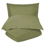 Wrinkle Resistant Cotton Blend Solid Duvet Cover Set