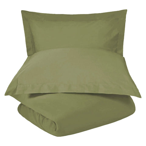 Cotton Blend 1200 Thread Count Solid Duvet Cover Set