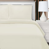 Wrinkle Resistant Cotton Blend Solid Duvet Cover Set