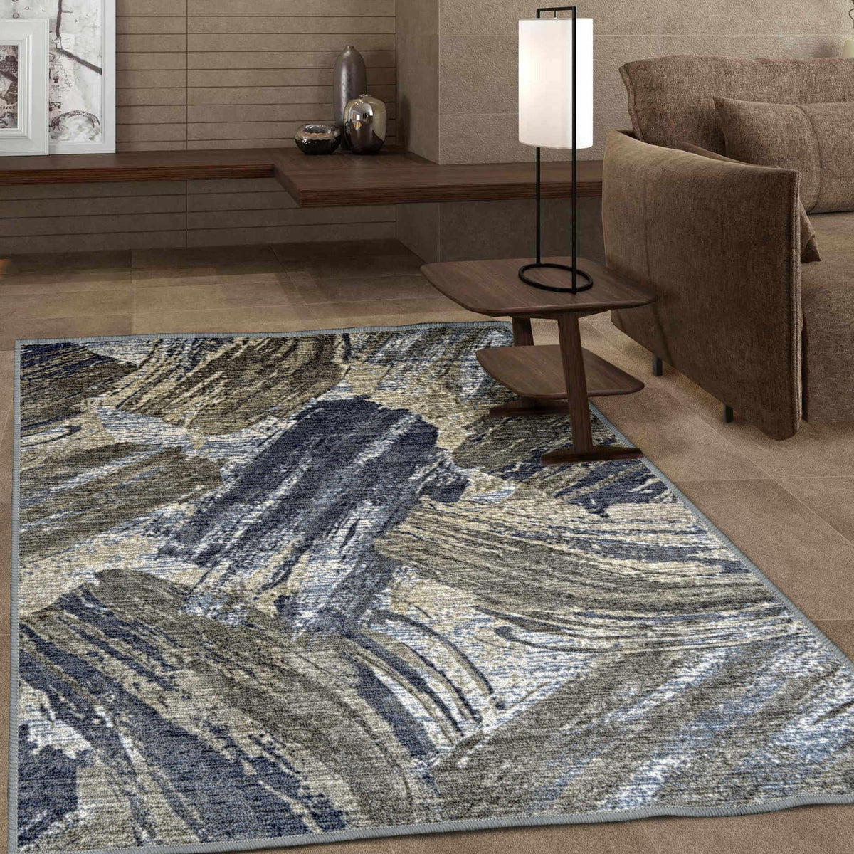 Xander Abstract Non-Slip Indoor Large Area Rugs or Runner Rug