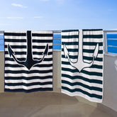 Yacht Club Egyptian Cotton Oversized 2 Piece Beach Towel Set Blue