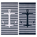 Yacht Club Oversized Egyptian Cotton Beach Towel Set of 2 Piece