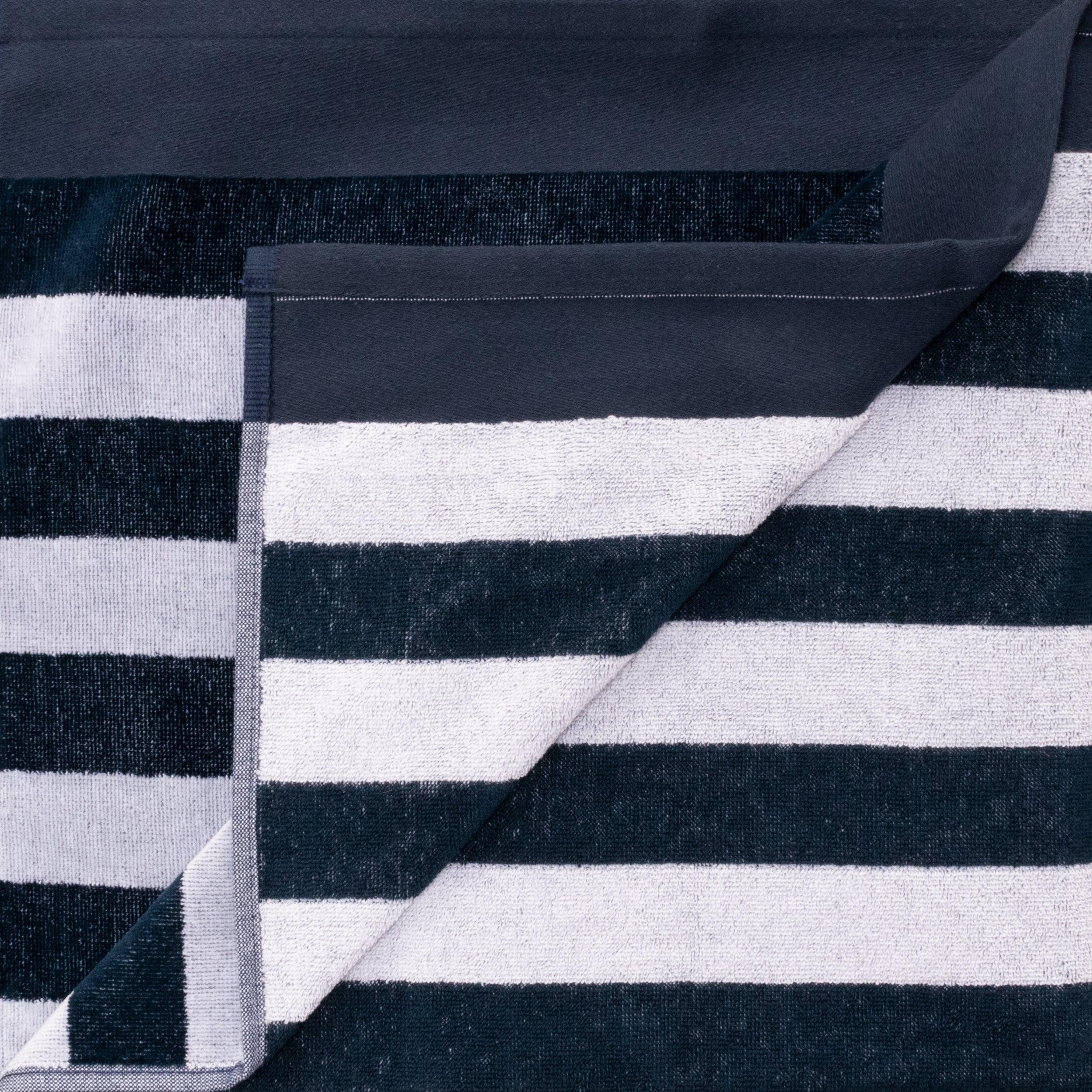 Yacht Club Egyptian Cotton Oversized 2 Piece Beach Towel Set Blue