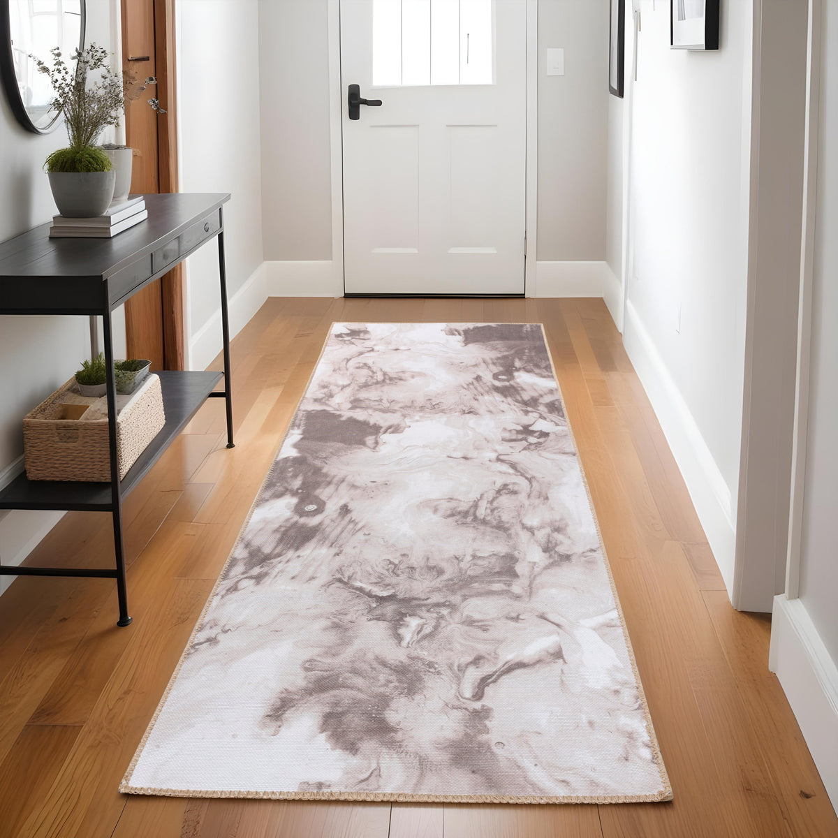 Yuma Abstract Marble Indoor Area Rugs or Runner Rug