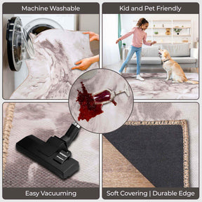 Yuma Abstract Marble Indoor Area Rugs or Runner Rug