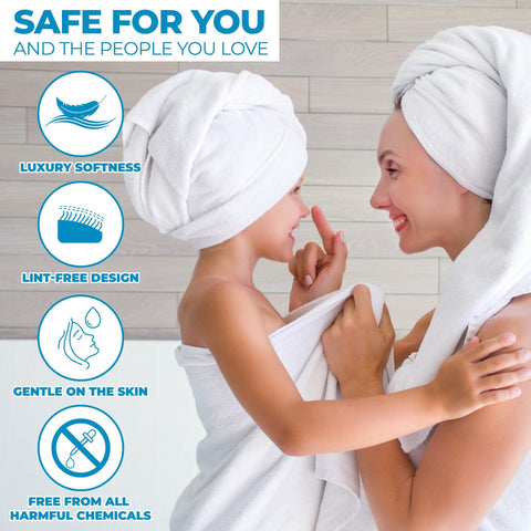 6 Piece Hand Towel Set Zero Twist Cotton Soft Absorbent